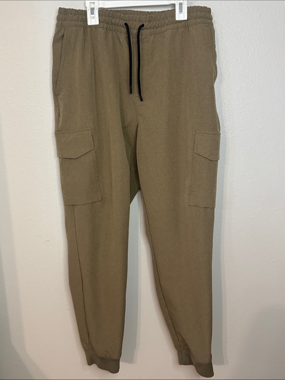 Old Navy Olive Green Cargo Joggers with Black Drawstring